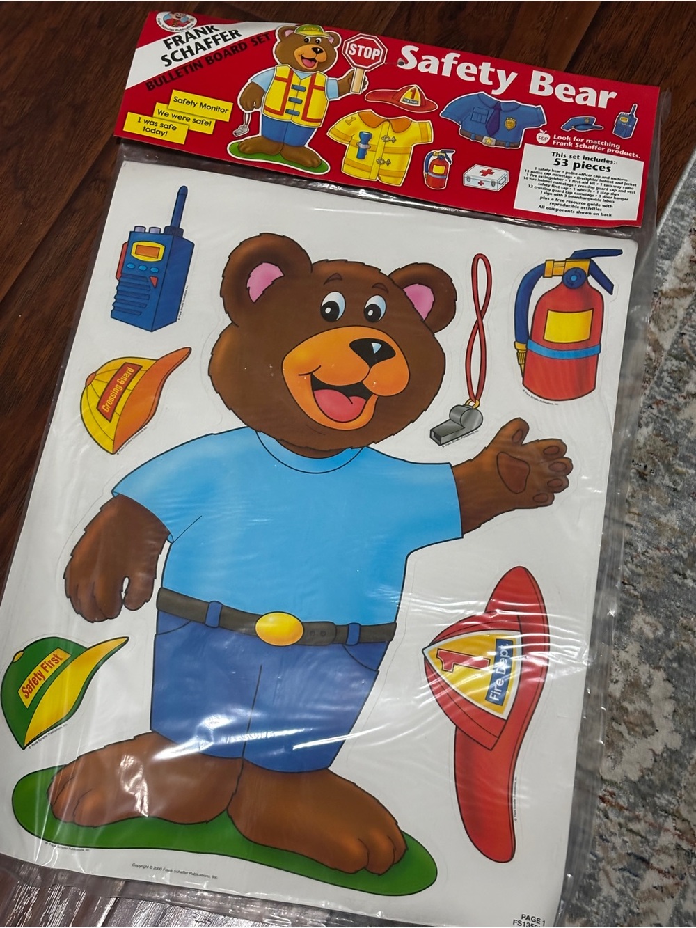 Frank Schaffer Safety Bear Dress-Up Bulletin board Set - 90s retro classroom